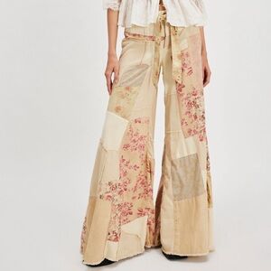 Free people Savannah Patchwork Pants size Small new with tags